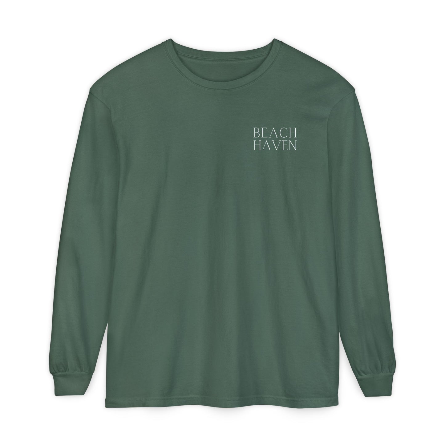 Waves Comfort Colors Long Sleeve Tee, Beach Haven