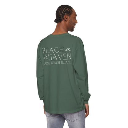 Waves Comfort Colors Long Sleeve Tee, Beach Haven