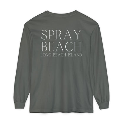Waves Comfort Colors Long Sleeve Tee, Spray Beach