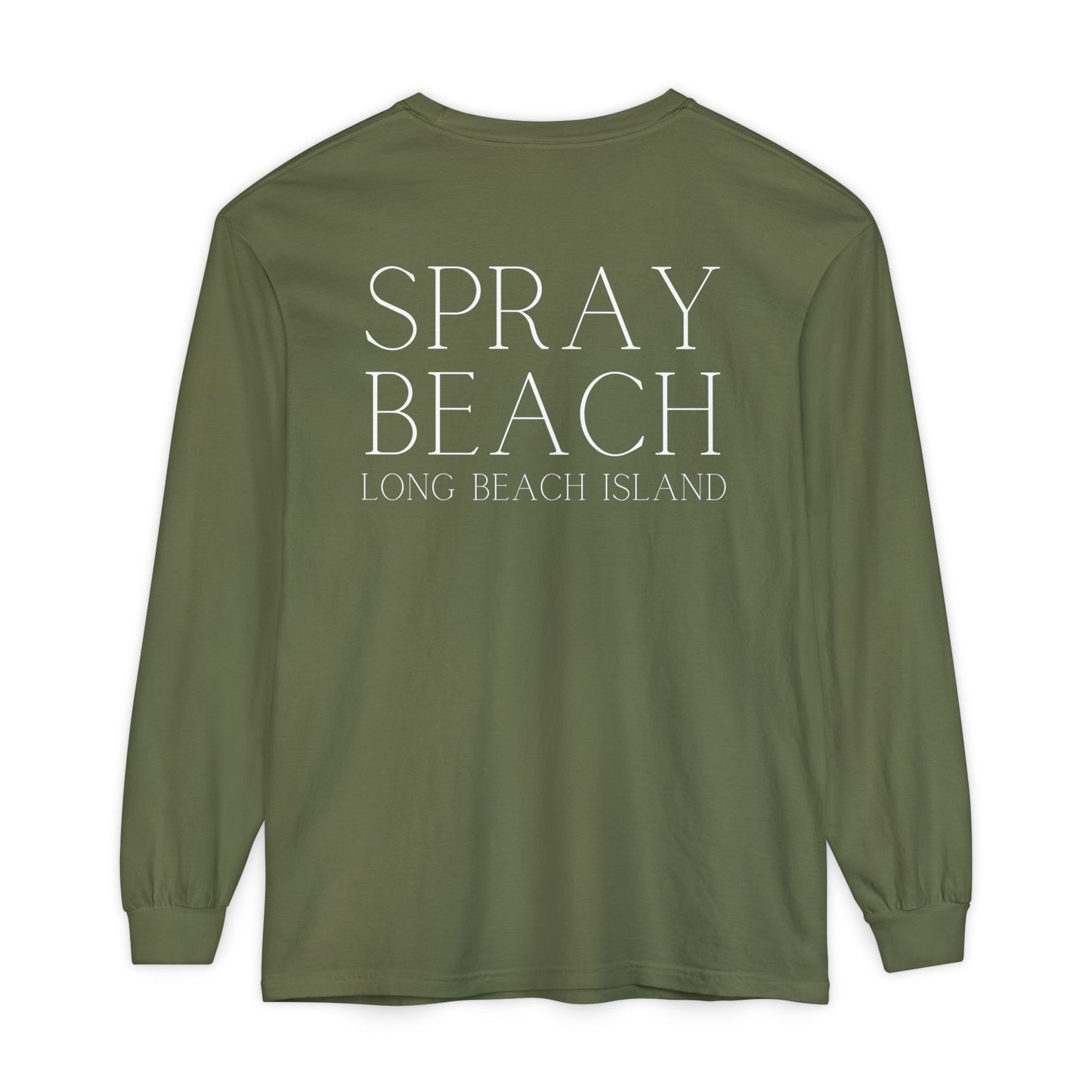Waves Comfort Colors Long Sleeve Tee, Spray Beach