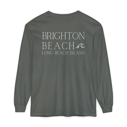Waves Comfort Colors Long Sleeve Tee, Brighton Beach