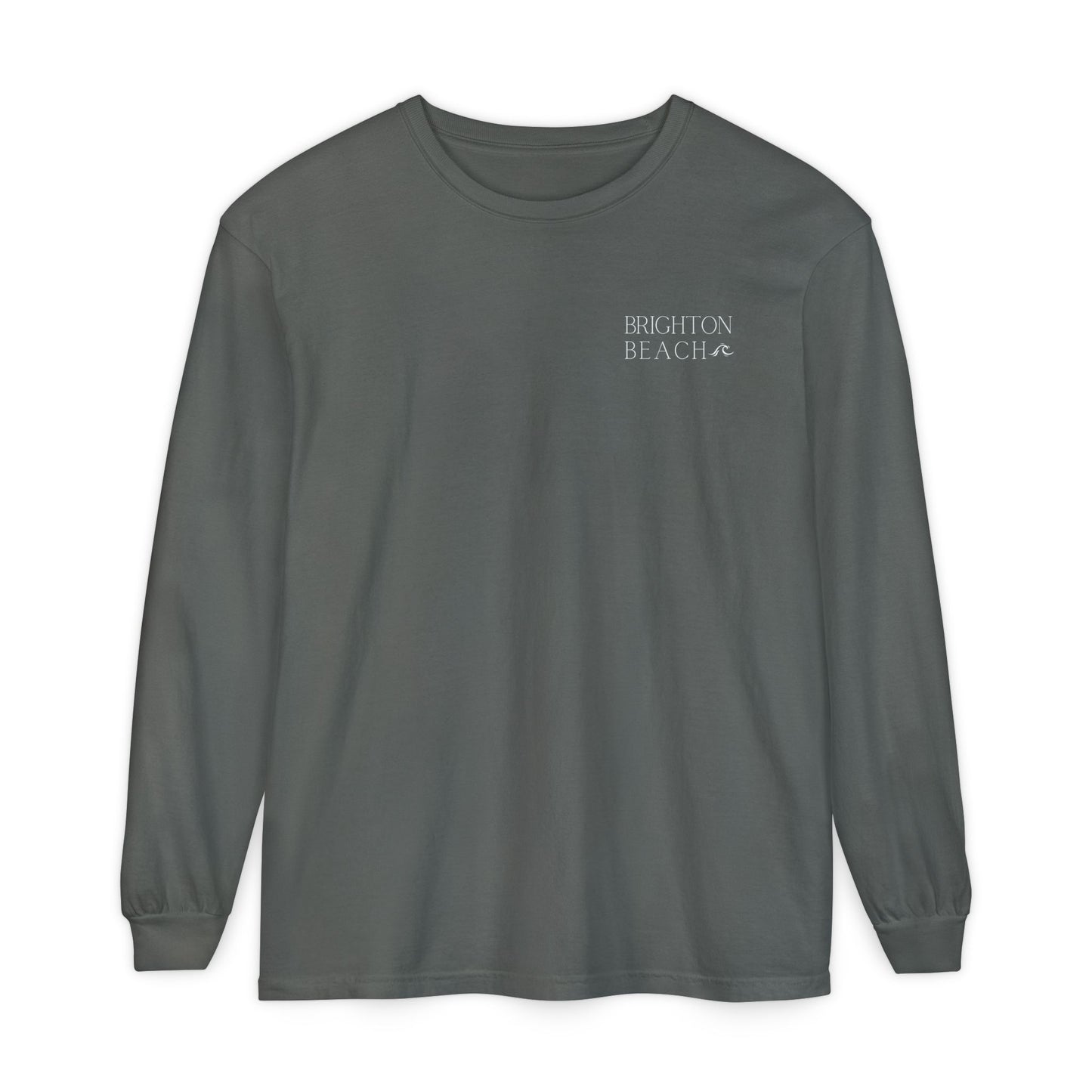 Waves Comfort Colors Long Sleeve Tee, Brighton Beach
