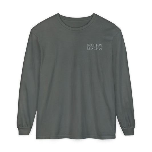 Waves Comfort Colors Long Sleeve Tee, Brighton Beach