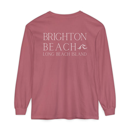 Waves Comfort Colors Long Sleeve Tee, Brighton Beach