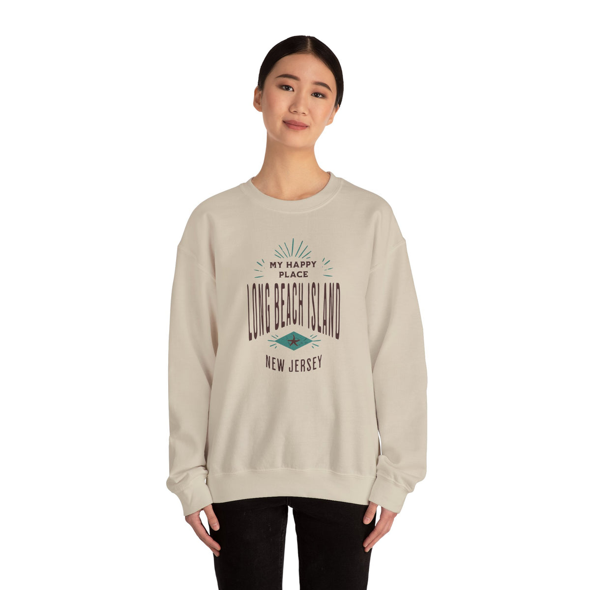 My Happy Place Sweatshirt, Long Beach Island