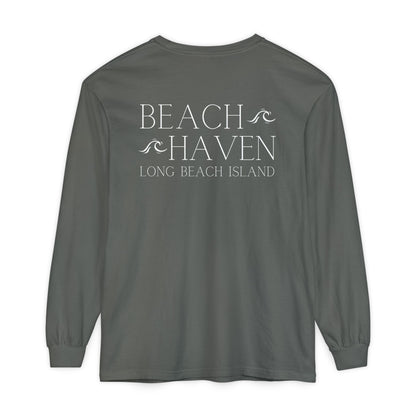 Waves Comfort Colors Long Sleeve Tee, Beach Haven