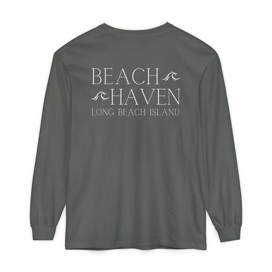 Waves Comfort Colors Long Sleeve Tee, Beach Haven