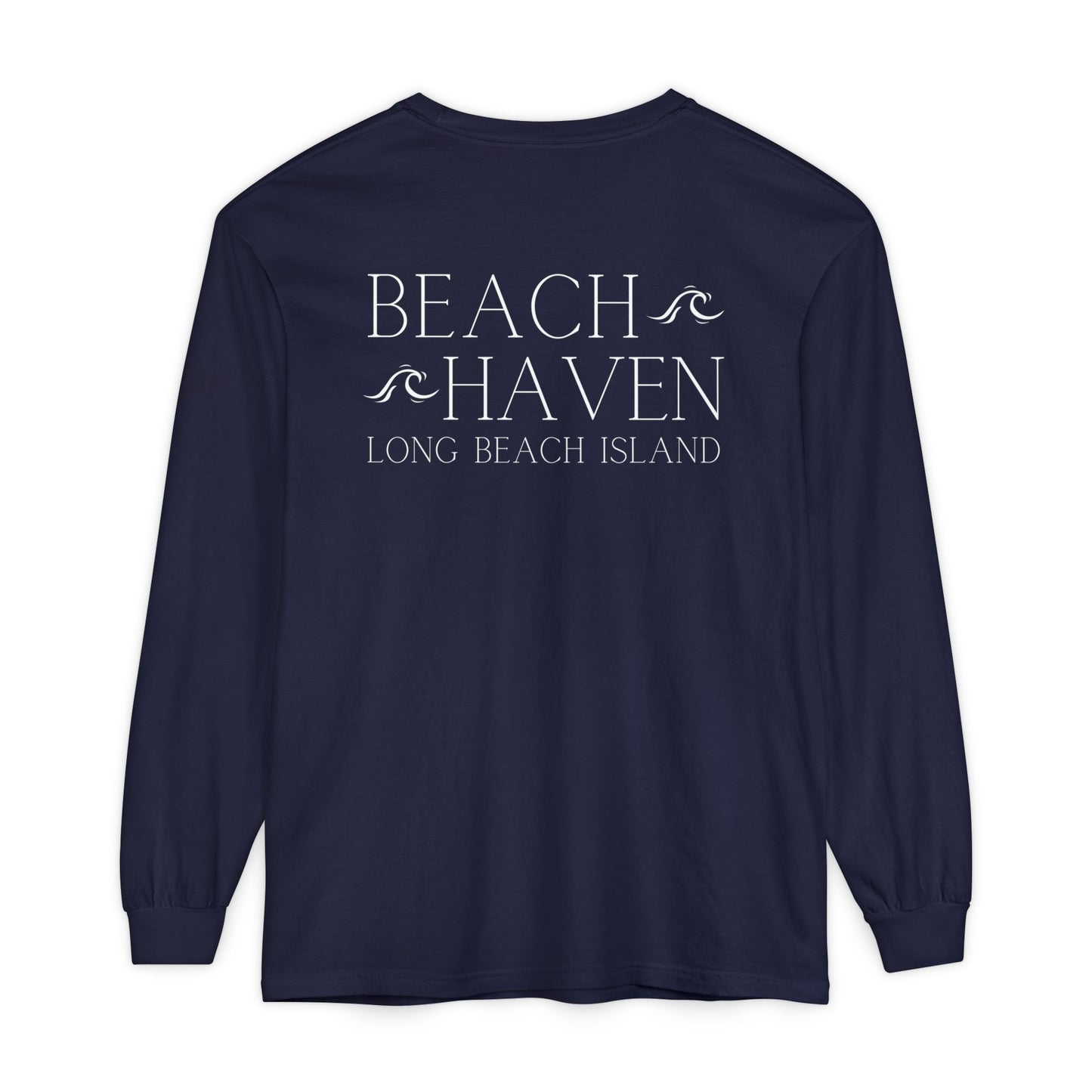 Waves Comfort Colors Long Sleeve Tee, Beach Haven