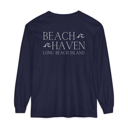 Waves Comfort Colors Long Sleeve Tee, Beach Haven