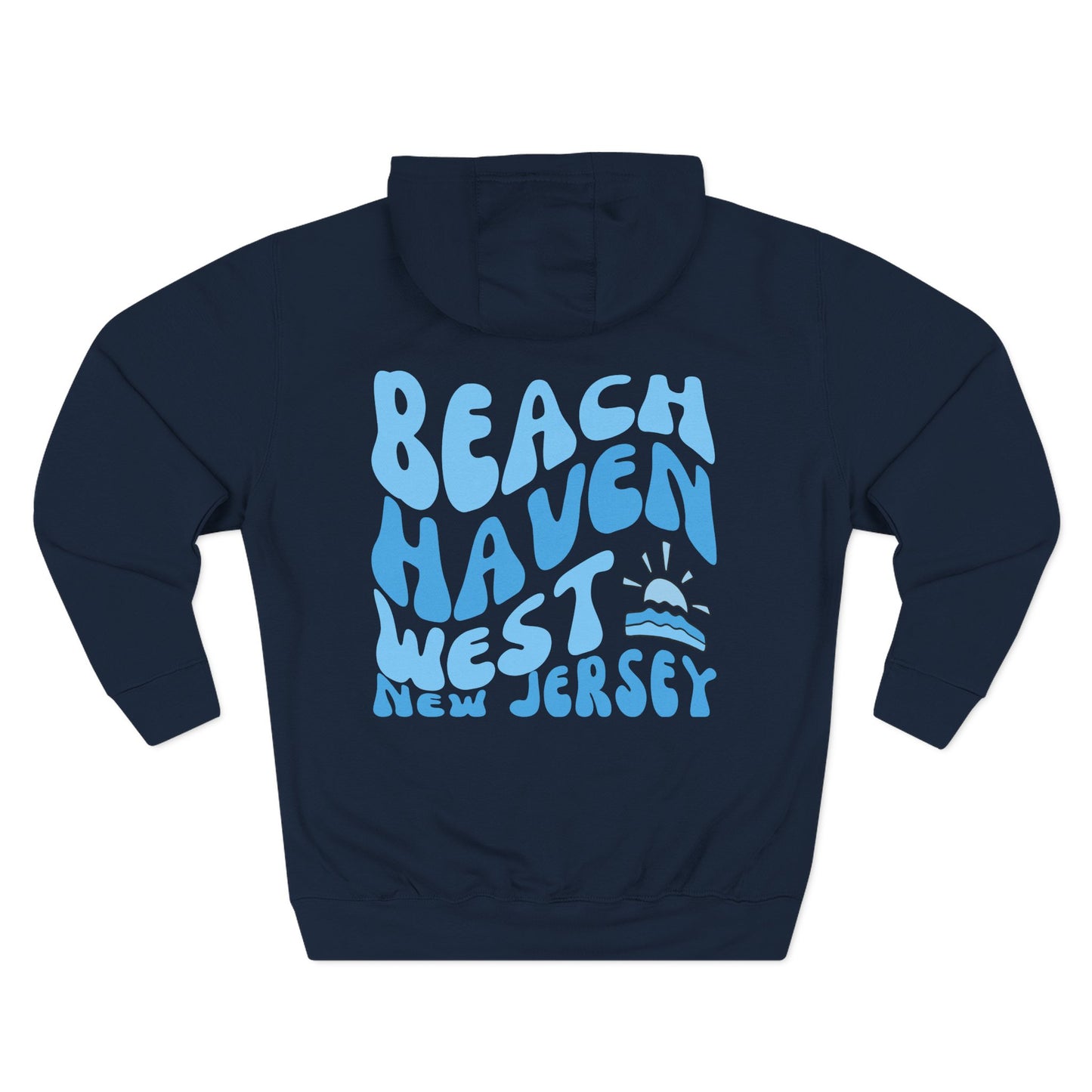 Blue wave Hoodie, Beach Haven West, newly updated