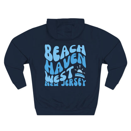 Blue wave Hoodie, Beach Haven West, newly updated