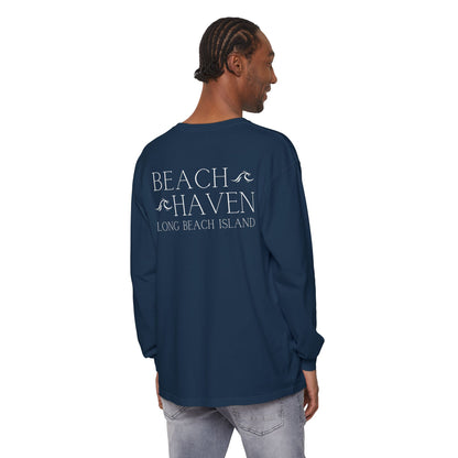 Waves Comfort Colors Long Sleeve Tee, Beach Haven