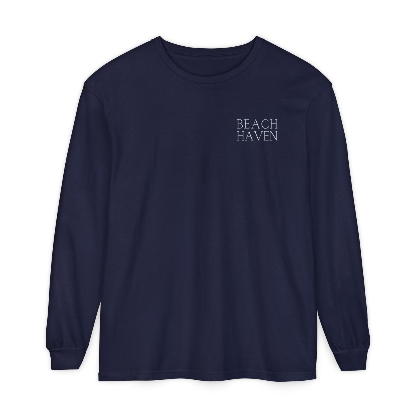 Waves Comfort Colors Long Sleeve Tee, Beach Haven