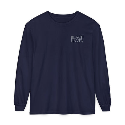 Waves Comfort Colors Long Sleeve Tee, Beach Haven