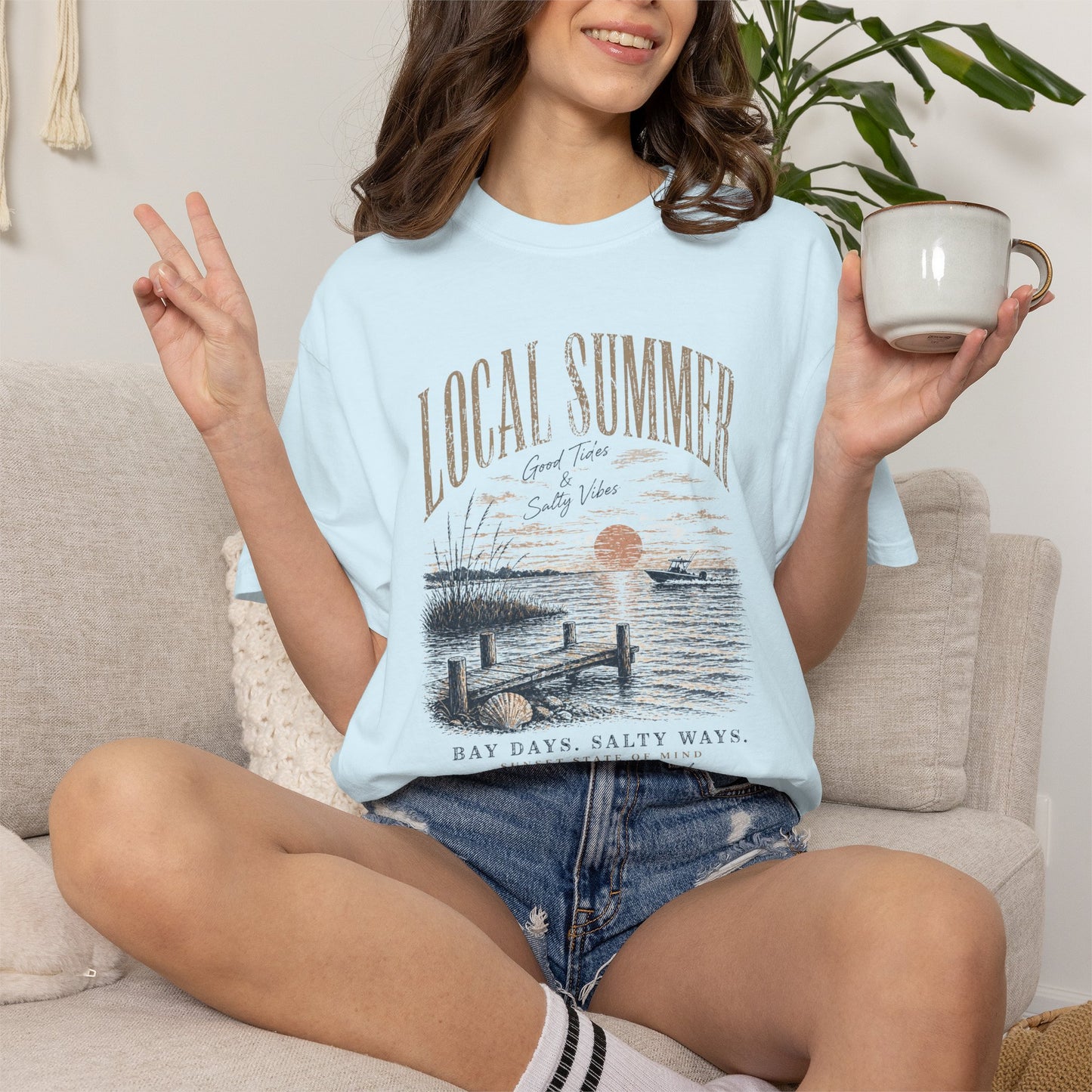 Local Summer Bay Days, Comfort Colors Tee