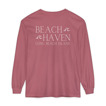 Waves Comfort Colors Long Sleeve Tee, Beach Haven