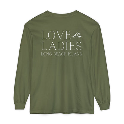 Waves Comfort Colors Long Sleeve Tee, Loveladies
