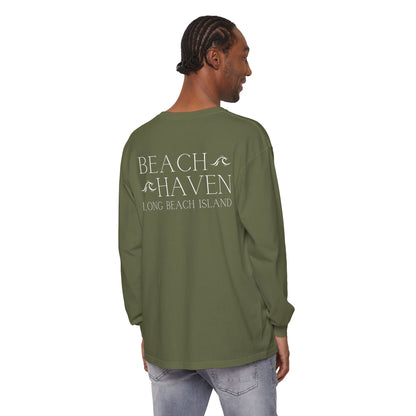 Waves Comfort Colors Long Sleeve Tee, Beach Haven