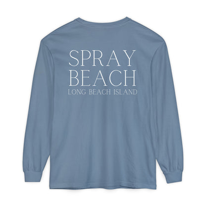 Waves Comfort Colors Long Sleeve Tee, Spray Beach