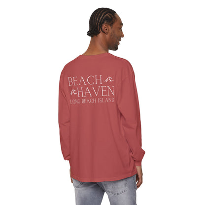 Waves Comfort Colors Long Sleeve Tee, Beach Haven