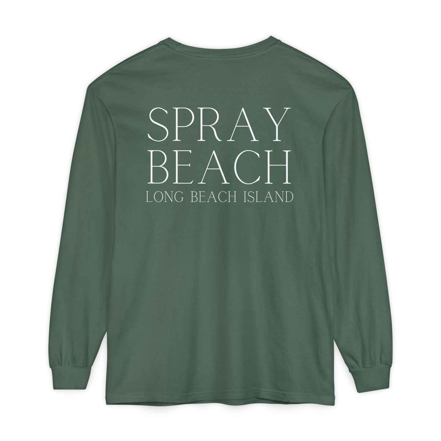 Waves Comfort Colors Long Sleeve Tee, Spray Beach