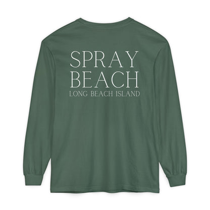 Waves Comfort Colors Long Sleeve Tee, Spray Beach