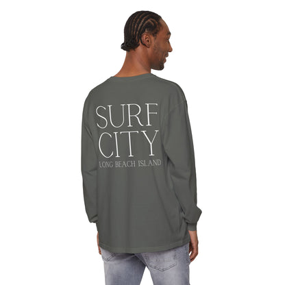 Waves Comfort Colors Long Sleeve Tee, Surf City