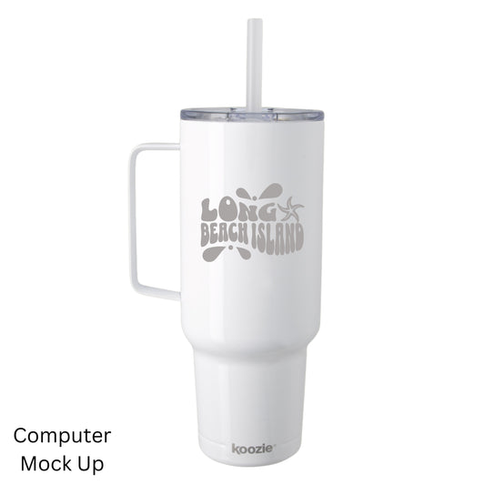 Island Groove Stanley Style Tumbler Water Bottle - 40oz with Lid