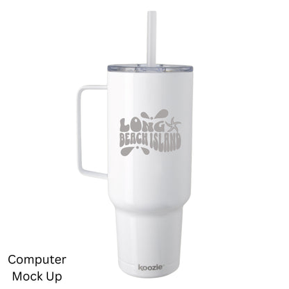 Island Groove Stanley Style Tumbler Water Bottle - 40oz with Lid