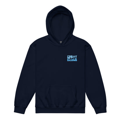 Blue Wave YOUTH Hoodie - Spray Beach