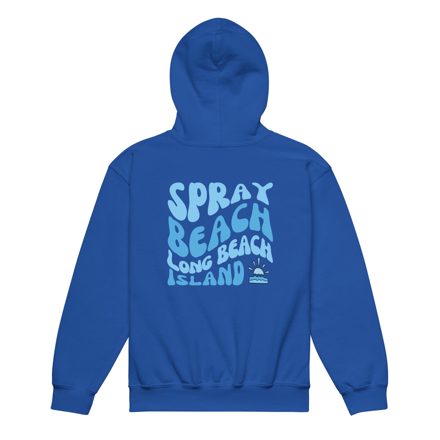 Blue Wave YOUTH Hoodie - Spray Beach