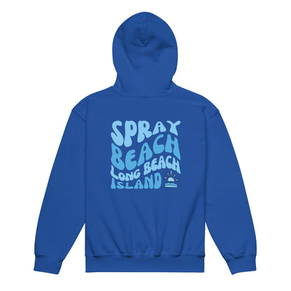 Blue Wave YOUTH Hoodie - Spray Beach
