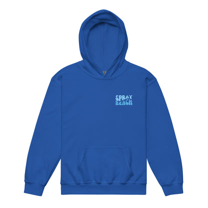 Blue Wave YOUTH Hoodie - Spray Beach